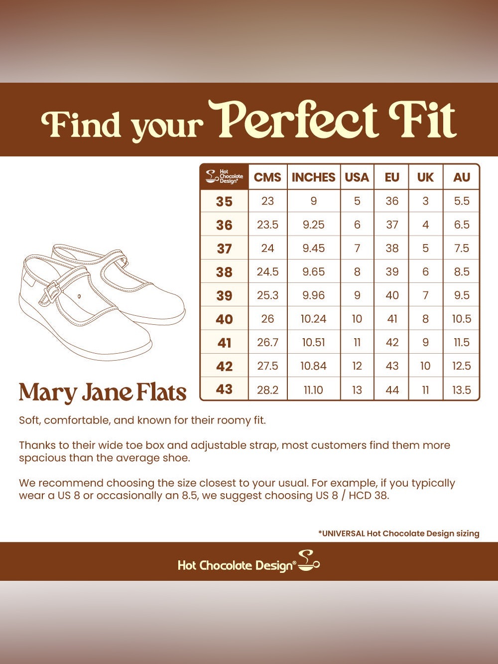 NWT Hot Chocolate Design Kitschy Friends Mary Jane Shoes Sz 8 - Picture 4 of 4